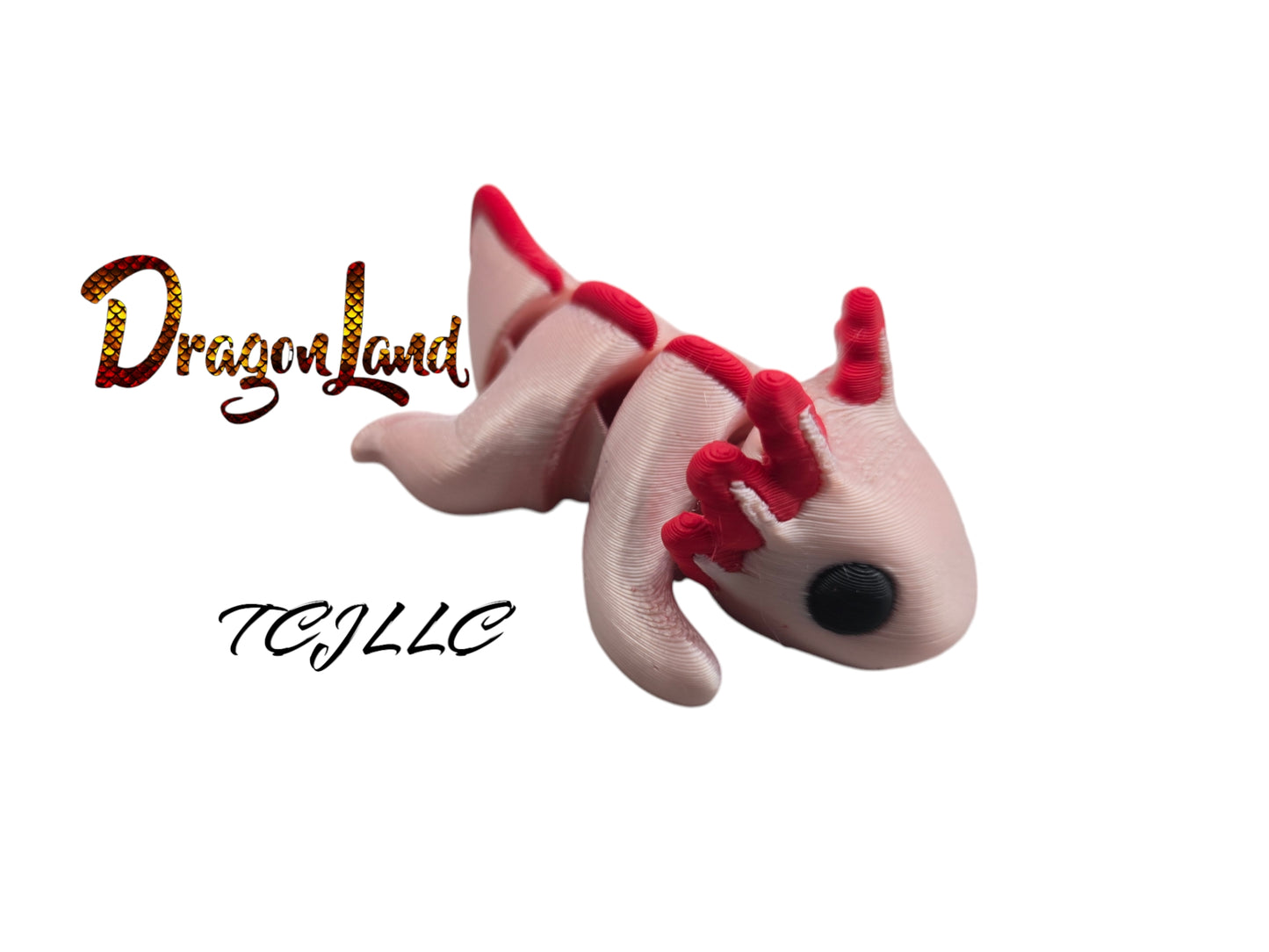 Axolotl Painted Keychain