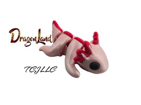 Axolotl Painted Keychain
