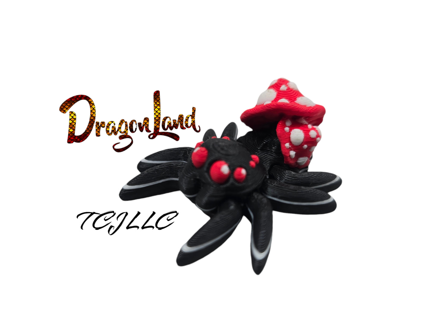Jumping Spider Mushroom Painted