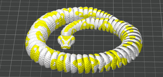 Albino Python Painted