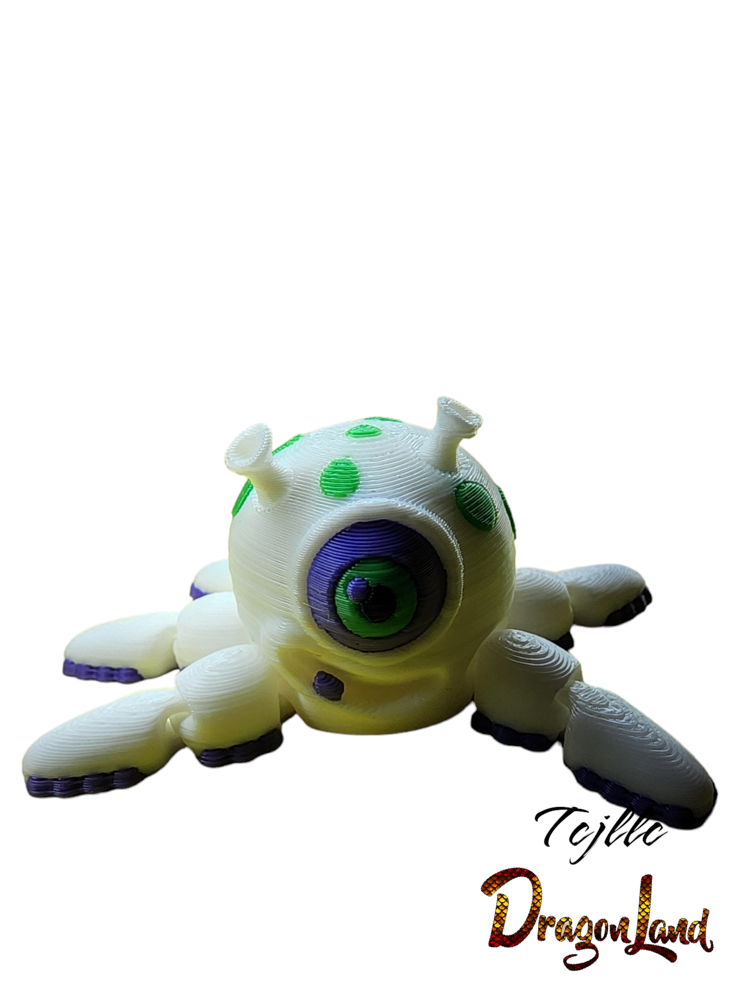 Alien Octopus Painted Pencil Topper
