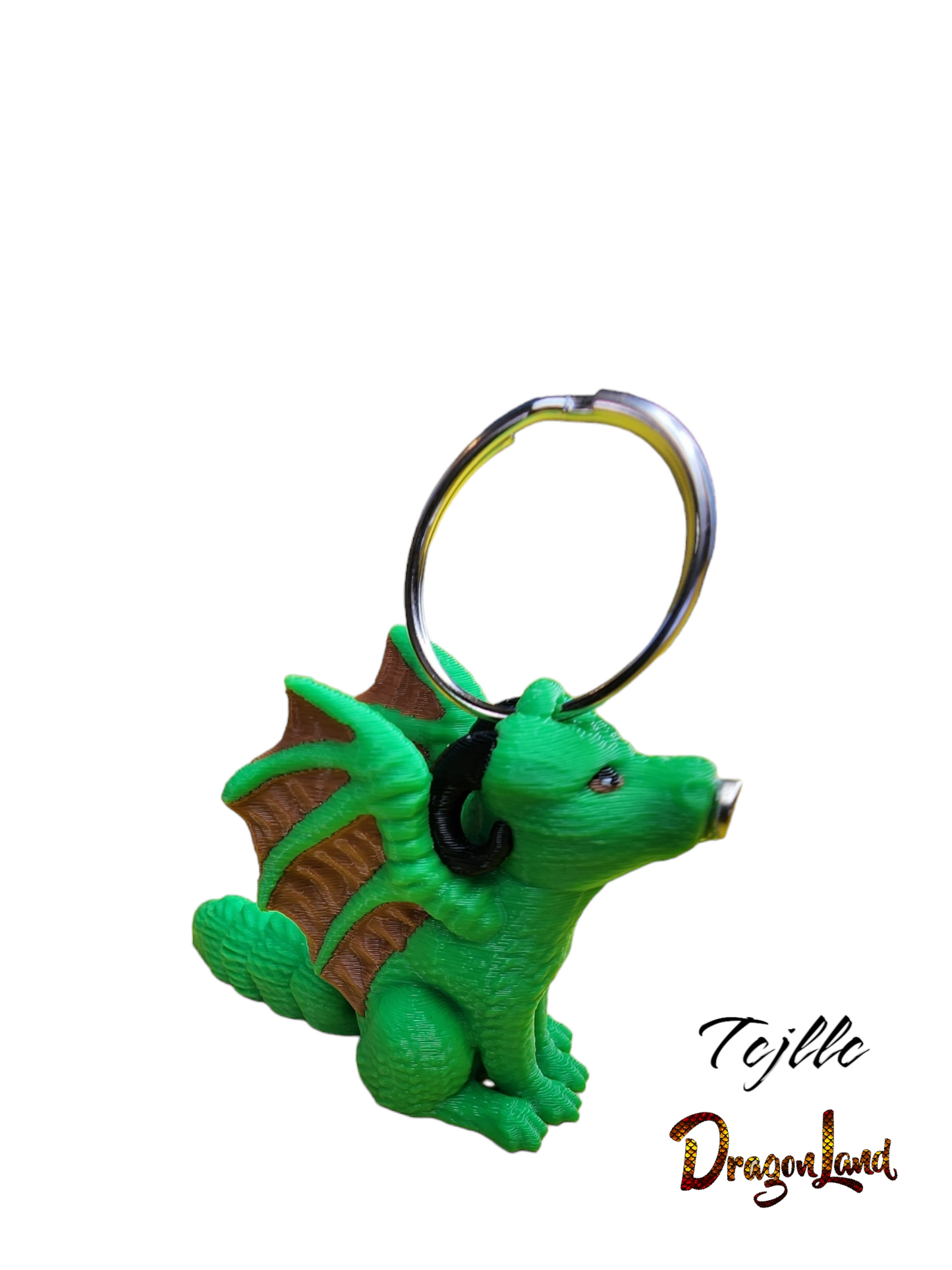 Kissing Dragon Keychain Painted