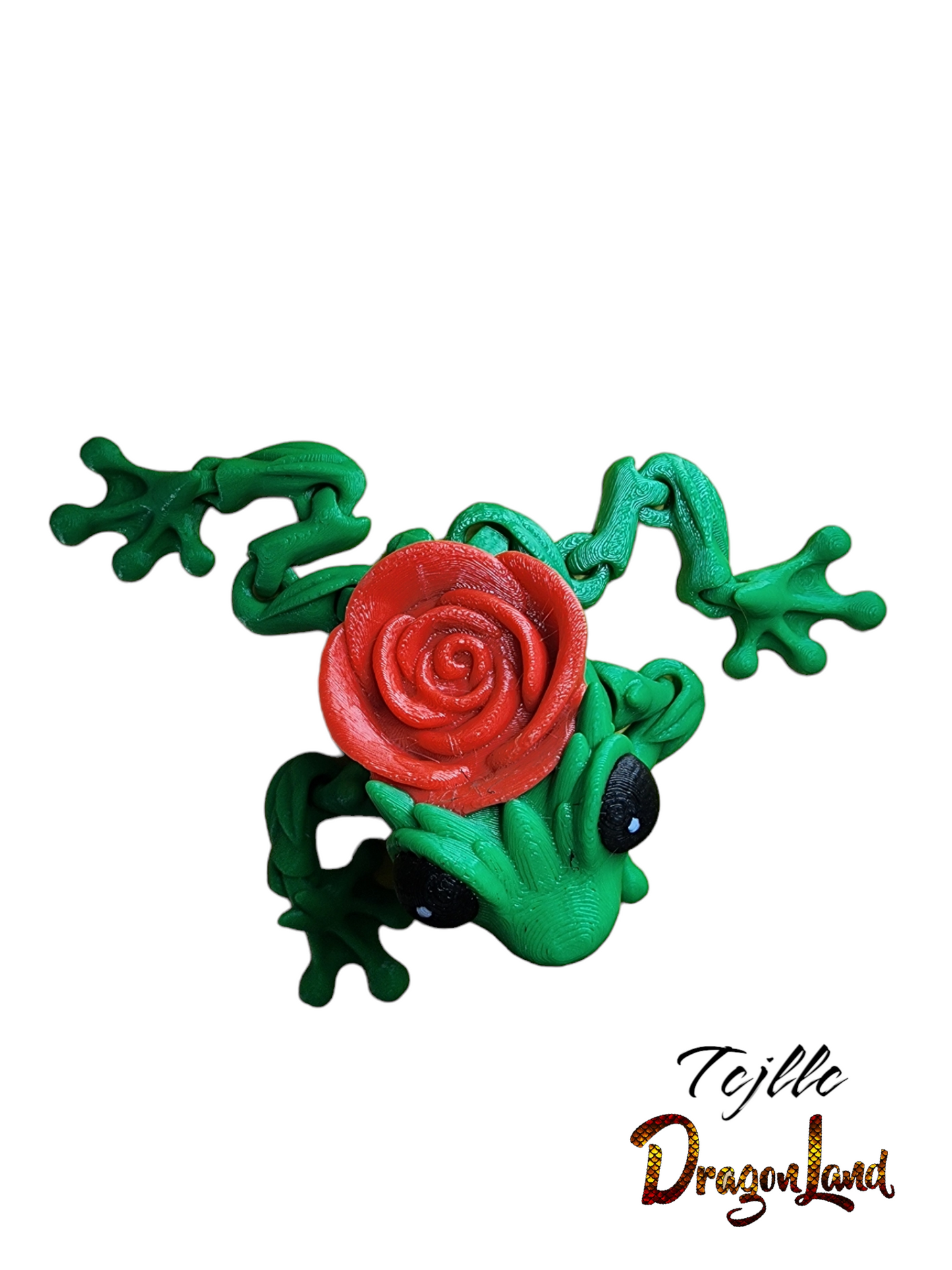 Rose Frog Painted