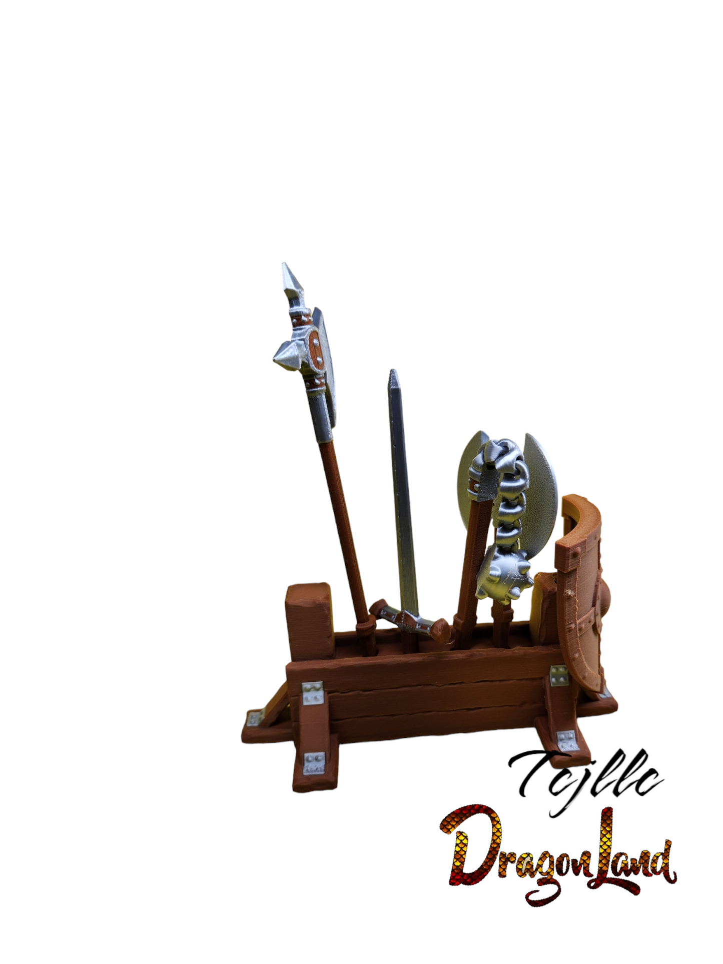 Knight weapon rack painted