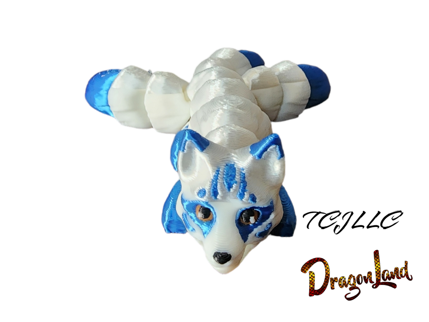 Fox 3 Tail Painted Kitsune