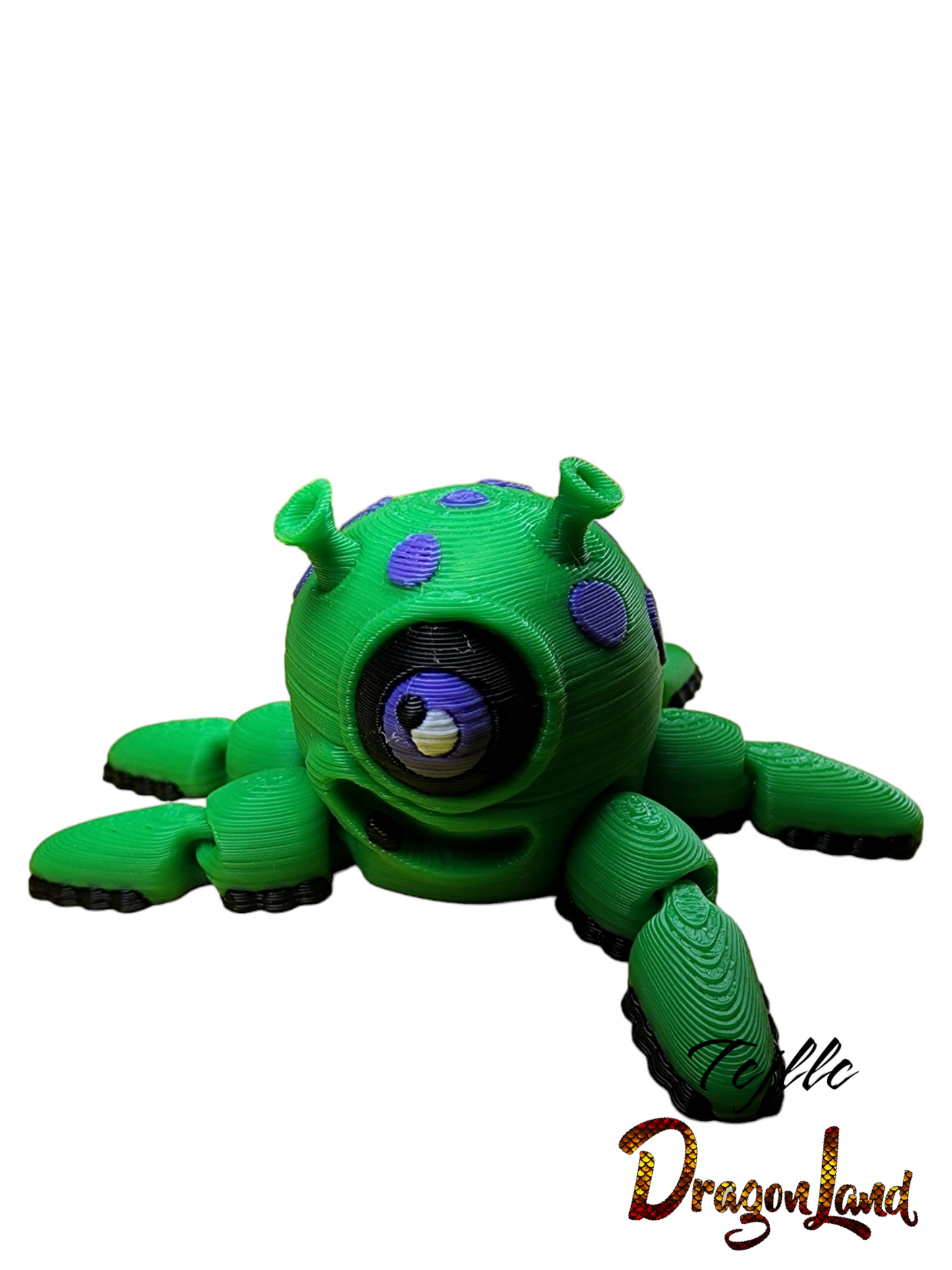 Alien Octopus Painted Pencil Topper