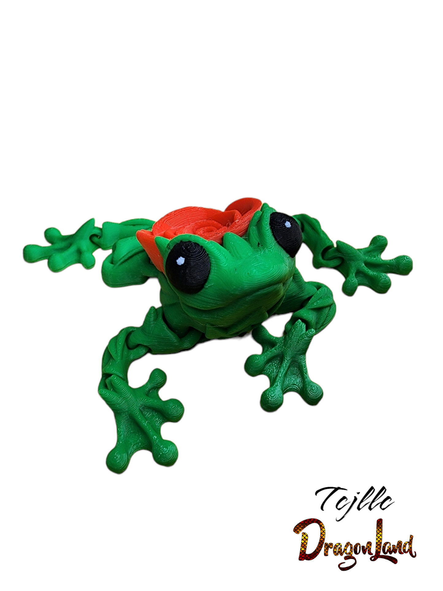 Rose Frog Painted