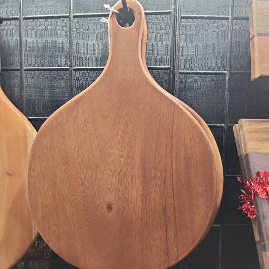 Mahogany Round Hanging serving Board Lg