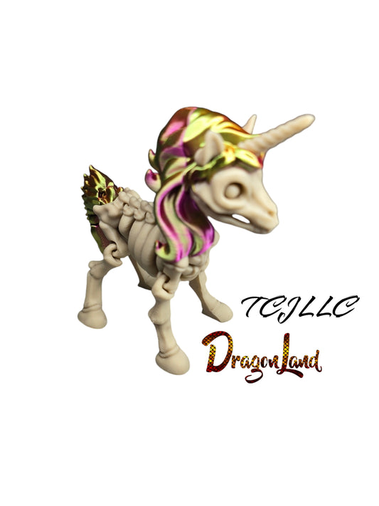 Skeleton Unicorn Painted
