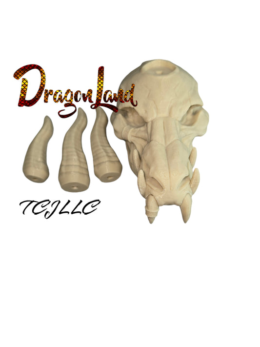 Punk Dragon Skull Small Wall Mount Not Assembled