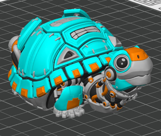 Robo Turtle Painted