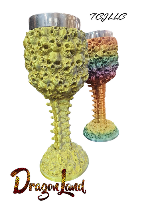 Challis Skull on skull with cup