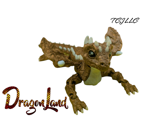 Fire Winged Dragon Painted