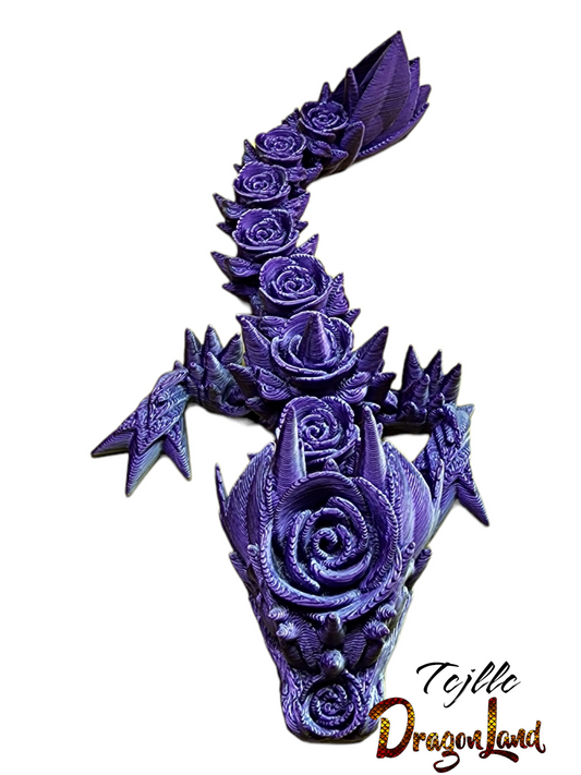 Rose Dragon Keychain