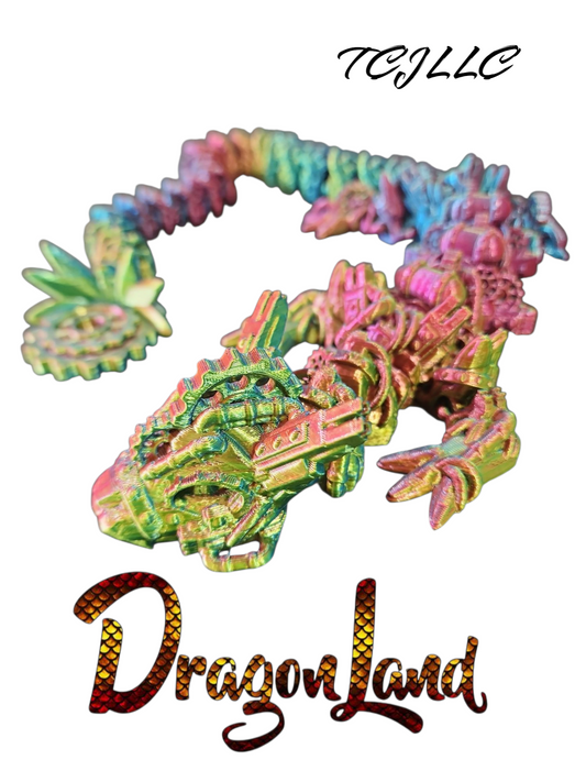 Steampunk Dragon  Articulated fidget toy