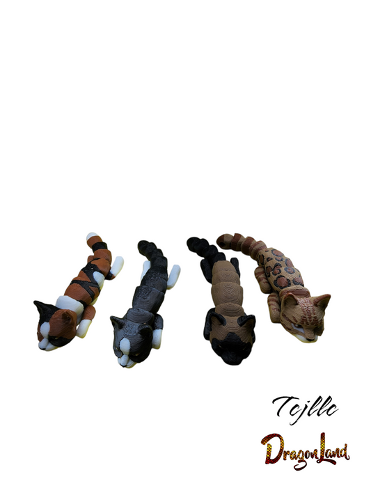 Cat long Keychain Painted
