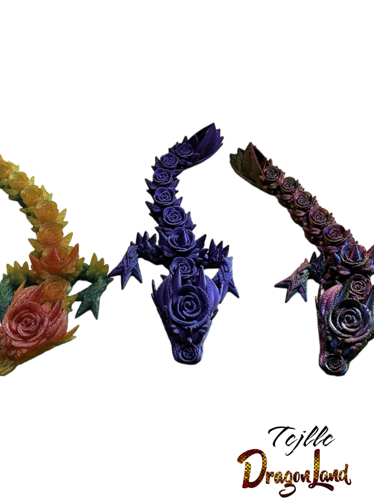 Rose Dragon Keychain Medium