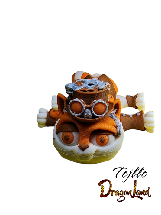 Steampunk Cat Small painted